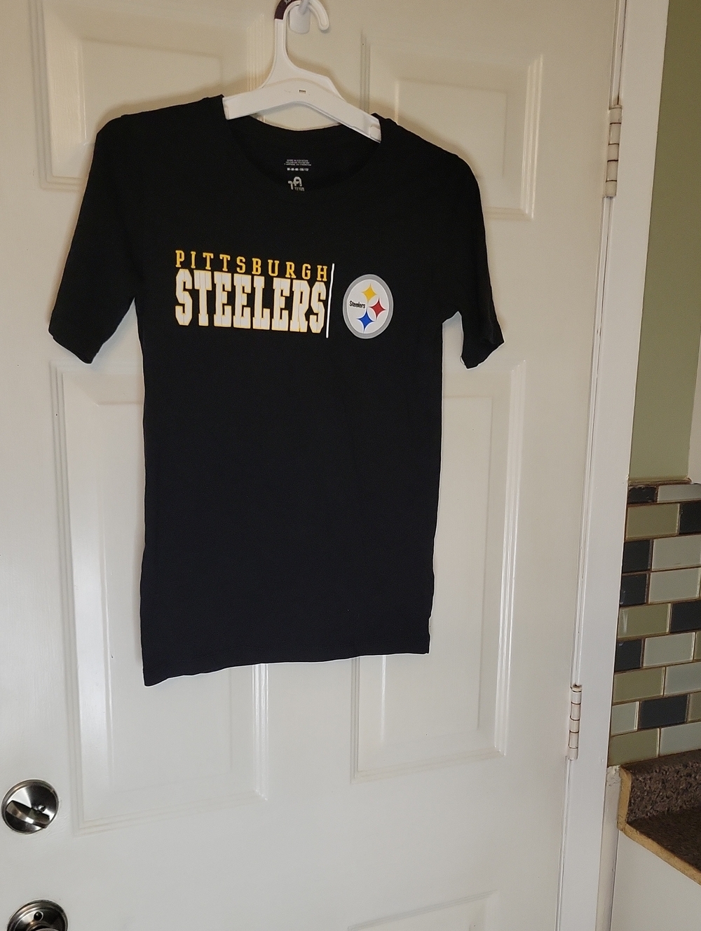 Pittsburgh Steelers Kids Black Short-Sleeve Logo Tee